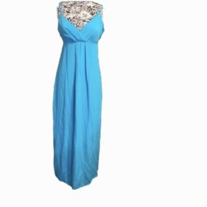 Cynthia Rowley 100%silk surplice long gown sz 4 wedding  prom homecoming